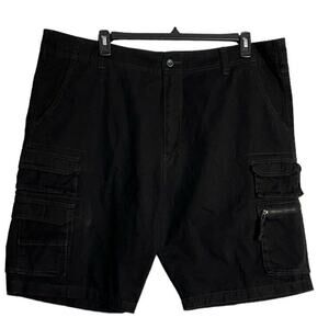 S N D S S T A Cargo Shorts Mens 44 Black Zip 8 Pockets 1 Zip Pocket Casual Golf